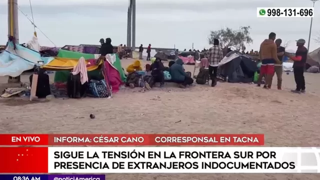 Mas ciudadanos extranjeros llegan a la frontera entre Perú y Chile