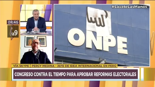 Medina: "La ley obliga a candidatos a la presidencia a inscribirse en partidos antes del 30 de setiembre"