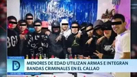 Menores de edad utilizan armas e integran bandas criminales en el Callao
