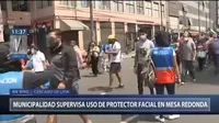 Mesa Redonda: Supervisan el uso de protector facial en la zona comercial 