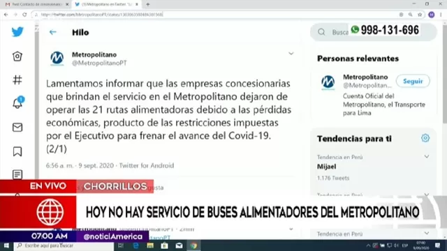 Metropolitano: Buses alimentadores dejan de operar debido a pérdidas económicas