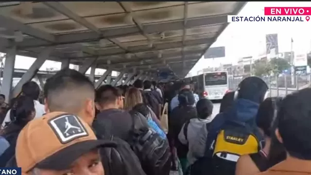 Metropolitano: Largas colas continúan en estación Naranjal pese a fusión de rutas