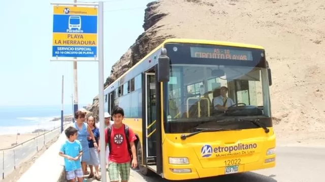 Metropolitano: este es el horario del servicio especial 'circuito de playas'