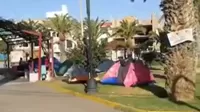 Migrantes indocumentados acampan en parques de Tacna