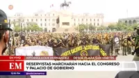 Miles de reservistas se reúnen en la plaza San Martín