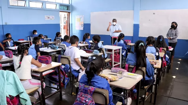 Inicio de clases escolares en Ica. Foto: Andina