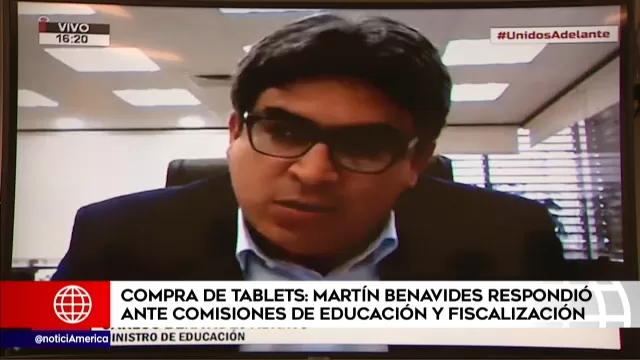 Compra de tablets: Benavides respondió ante comisiones y anunció adjudicación de nuevo lote