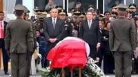 Ministros de Defensa y del Interior rindieron honores a militar fallecido en emboscada terrorista