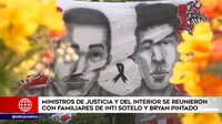 Ministros de Justicia y del Interior se reunieron con deudos de Inti Sotelo y Bryan Pintado