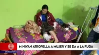 Una minivan atropelló a mujer y se dio a la fuga en Carabayllo