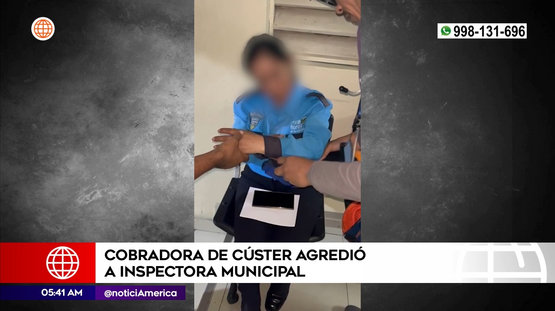 Cobradora agredió a inspectora en Miraflores. Foto: América Noticias