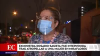 Miraflores: Exministra Rosario Sasieta fue intervenida por atropellar a una mujer