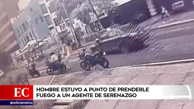 Miraflores: Hombre estuvo a punto de prenderle fuego a un agente de Serenazgo