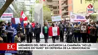 Miraflores: Miembros del GEIN lanzaron campaña "No lo hicimos en vano"
