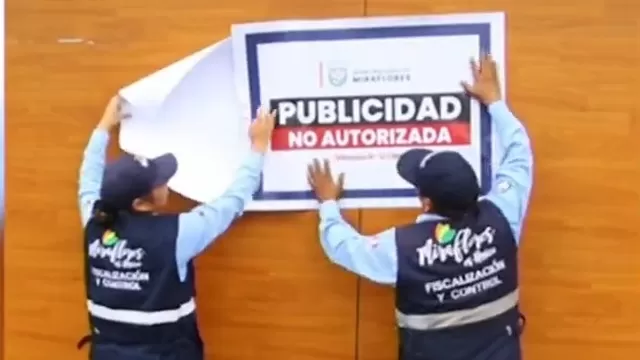 Paneles publicitarios sin licencia en Miraflores será sancionada con hasta 100 UIT´s