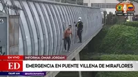 Miraflores: Policía rescató a un hombre que trató de lanzarse desde el Puente Villena