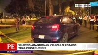 La Molina: Delincuentes abandonaron auto robado tras persecución