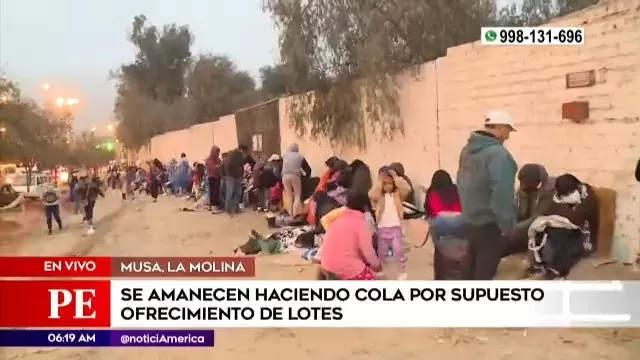La Molina: Familias amanecen haciendo fila por supuesto ofrecimiento de lotes
