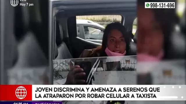 La Molina: Joven discriminó y amenazó a serenos que la descubrieron robando un celular a taxista
