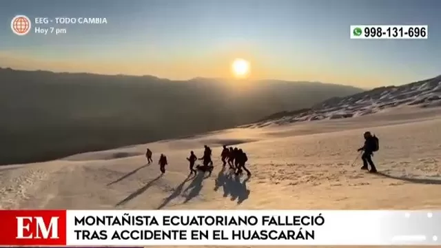 Montañista ecuatoriano falleció tras accidente en Huascarán