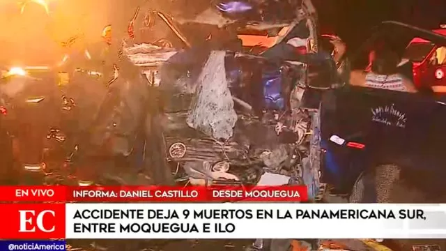 Moquegua: choque de camión y combi deja nueve muertos en la Panamericana Sur