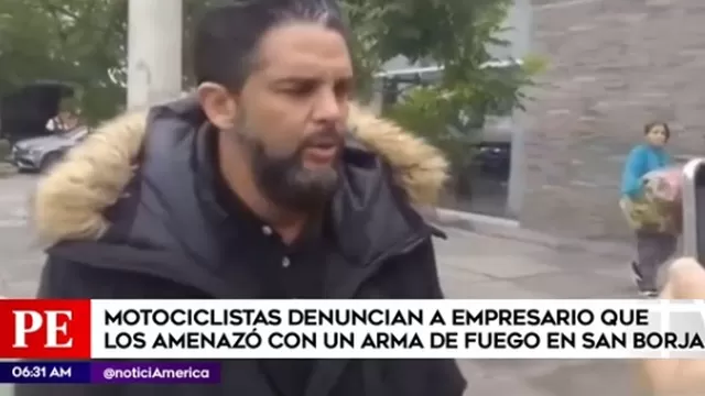 Motociclistas denuncian a Luis Miguel Llanos de amenazarlos con arma de fuego