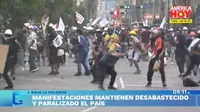 Un muerto dejó manifestaciones en el Centro de Lima