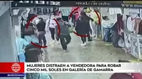 Mujeres distraen a vendedora para robar cinco mil soles en galería de Gamarra