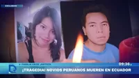 Novios peruanos murieron en accidente vehicular en Ecuador