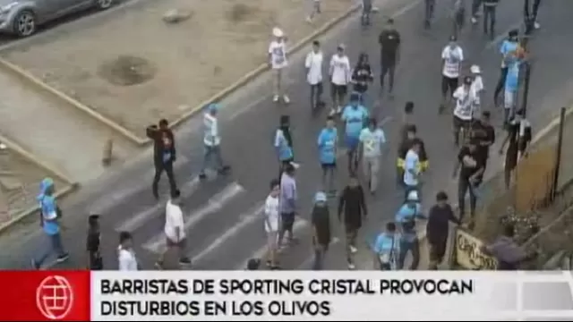 Los Olivos: barras de Sporting Cristal generaron disturbios y enfrentamientos