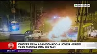 Los Olivos: Chofer deja abandonado a joven herido tras chocar con un taxi