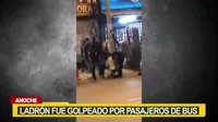 Los Olivos: Ciudadanos bajaron de bus, atraparon a ladrón y lo golpearon