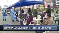 Los Olivos: Continúa vacunación en explanada del municipio