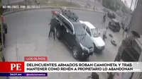 Los Olivos: Delincuentes armados toman como rehén a conductor para robarle su camioneta 