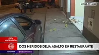 Los Olivos: Dos heridos tras asalto en restaurante