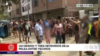 Los Olivos: Un herido y tres detenidos dejó pelea entre vecinos