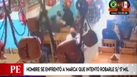 Los Olivos: Hombre se enfrentó a ladrón que intentó robarle S/17 000 en un restaurante