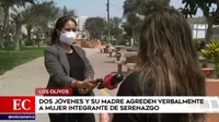 Los Olivos: Dos jóvenes y su madre agredieron verbalmente a una agente de serenazgo
