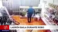 Los Olivos: Ladrón baila durante robo a tienda de bicicletas