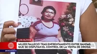 Los Olivos: Mujer falleció tras enfrentamiento entre bandas que se disputan el control de venta de droga