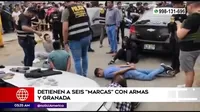 Los Olivos: Policía capturó a banda de marcas con armas y granada