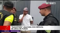 Los Olivos: Raquetero asaltaba con réplica de arma de fuego