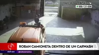 Los Olivos: Roban camioneta dentro de un carwash
