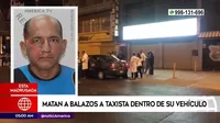 Los Olivos: Sujetos mataron a balazos a taxista dentro de su vehículo