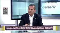 Ollanta Humala: El presidente Pedro Castillo tiene tiempo para cambiar de gabinete 