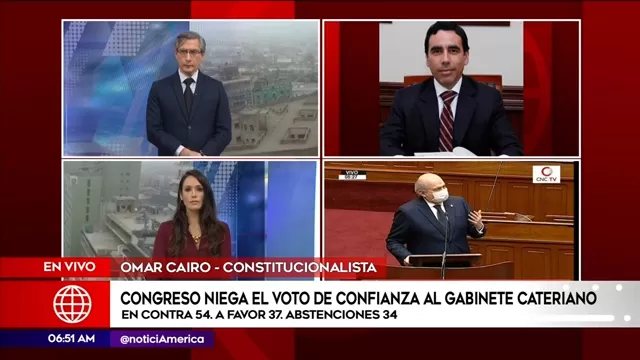 Omar Cairo: “Martín Vizcarra tiene 72 horas para nombrar nuevo gabinete ministerial”