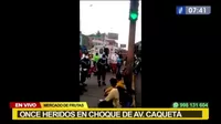 Once heridos dejó choque en la avenida Caquetá 
