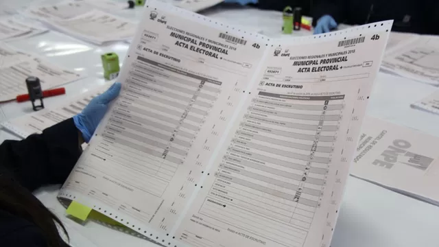 ONPE actualiza reglamento de tratamiento de actas electorales