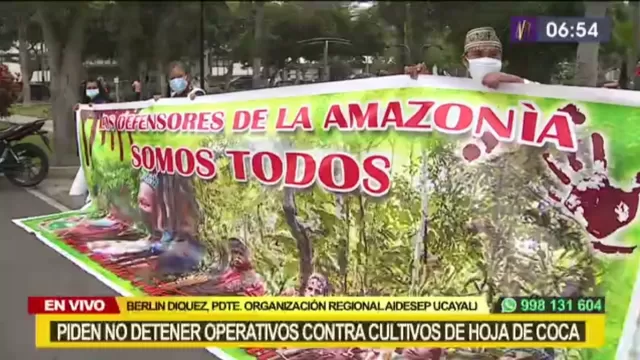 Organizaciones regionales piden que no se detenga la erradicación de cultivos de hoja de coca 