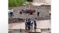 Oxapampa: Escolares arriesgan sus vidas para cruzar río y exigen construcción de puente